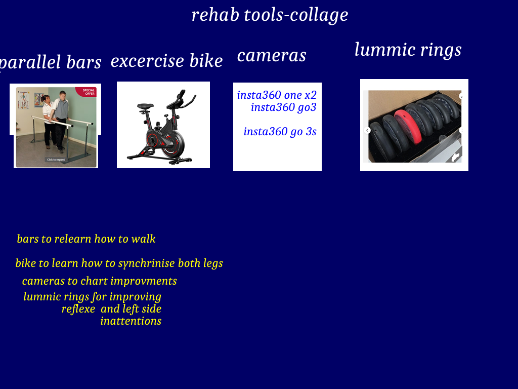Rehab equipment collage